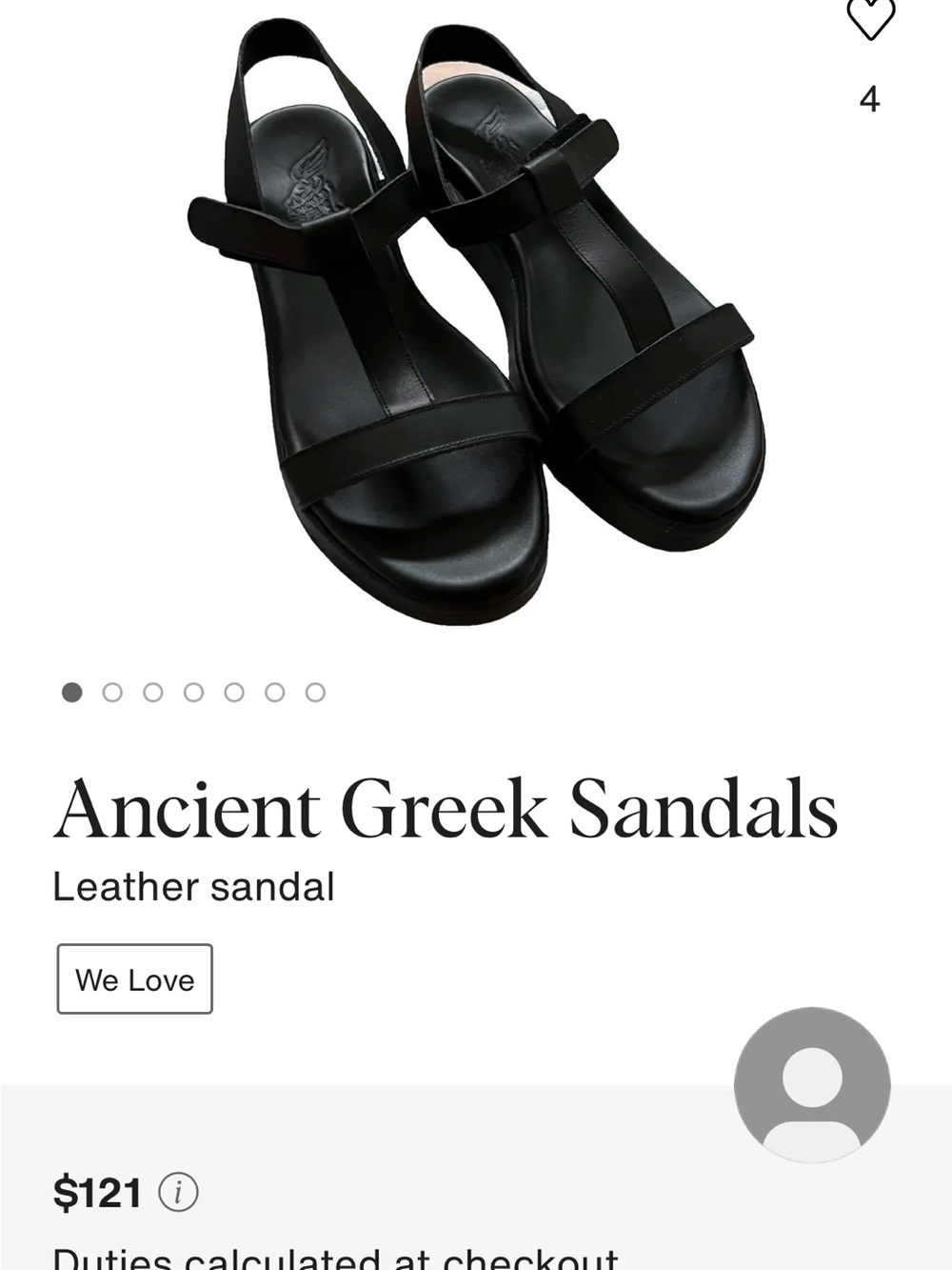 Ancient Greek Sandals Black Leather Slingback T-Strap Sandals